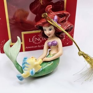Lenox Disney  Ariel's Best Friend Little Mermaid Ornament Christmas - in Box